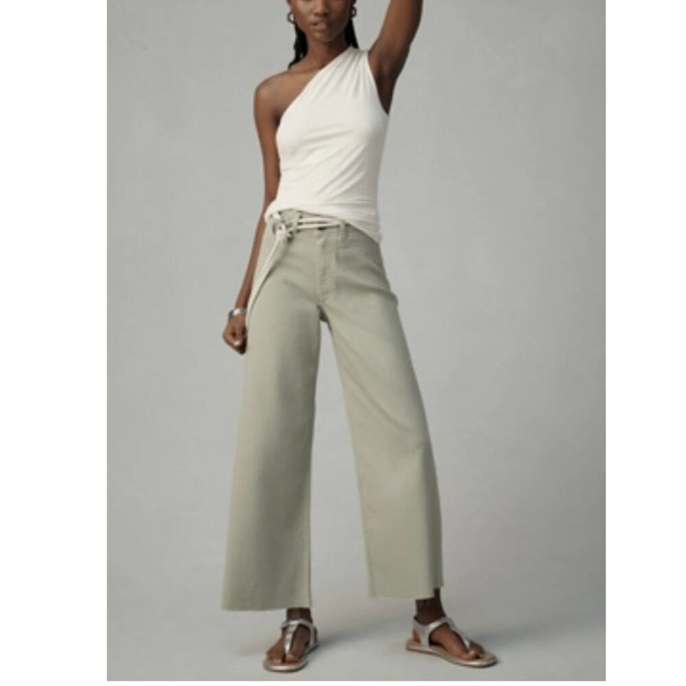 MAEVE The Ettie High-Rise Crop Wide-Leg Jeans -Size 27